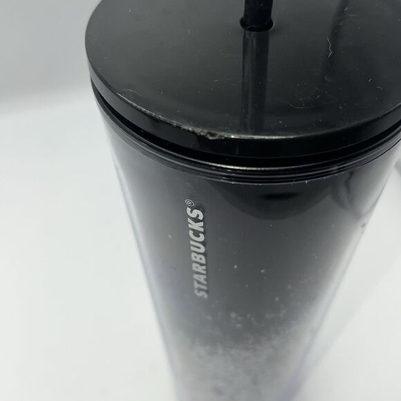 STARBUCKS 2019 Venti Black and Silver Ombre Cup-24 Oz - Picture 6 of 6